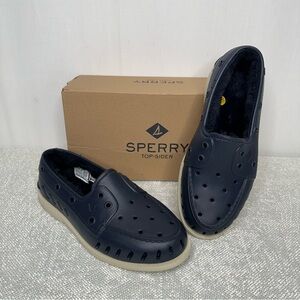 Sperry⭐️  NEW A/O Float Fur Navy  Boat Shoes Sz 8M